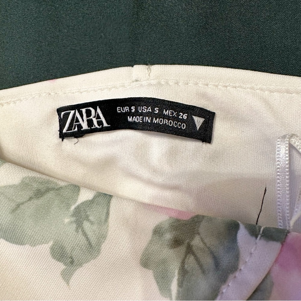Zara Floral Pastel Corset Top Size Small - Picture 8 of 9